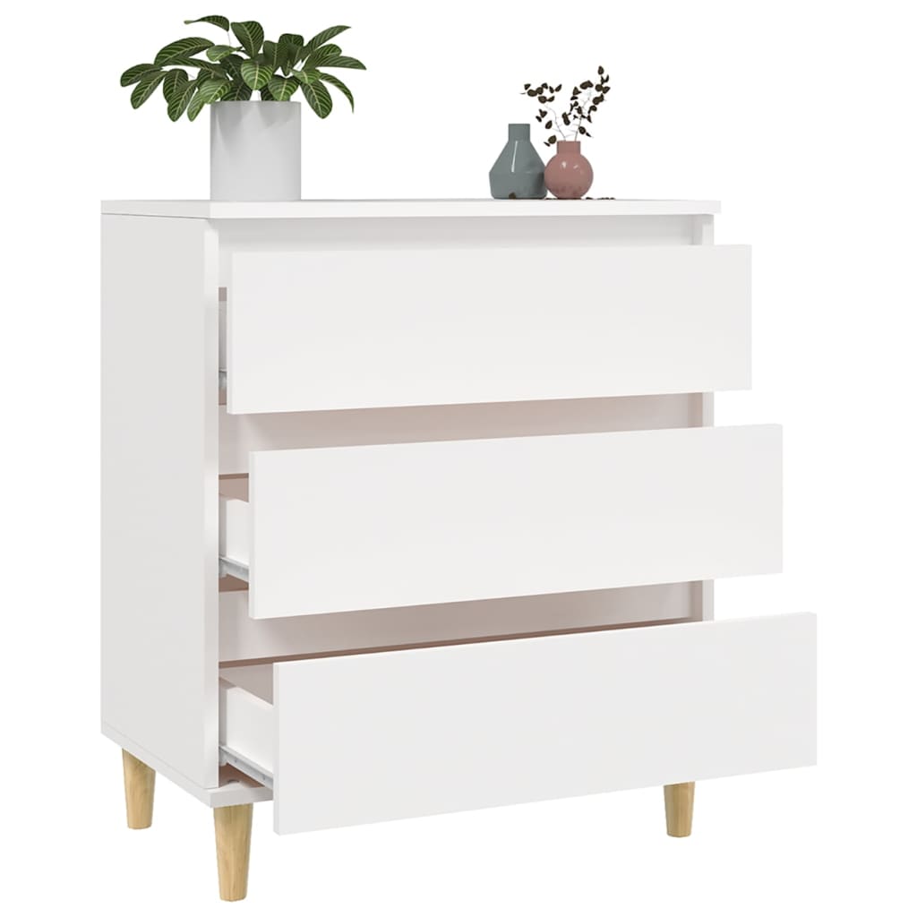 skænk 60x35x70 cm konstrueret træ hvid