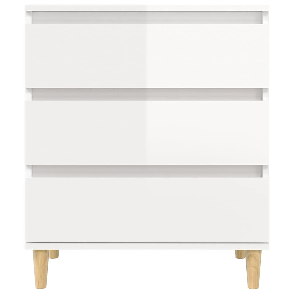skænk 60x35x70 cm konstrueret træ hvid højglans