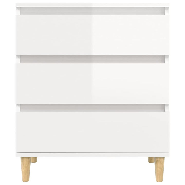 skænk 60x35x70 cm konstrueret træ hvid højglans