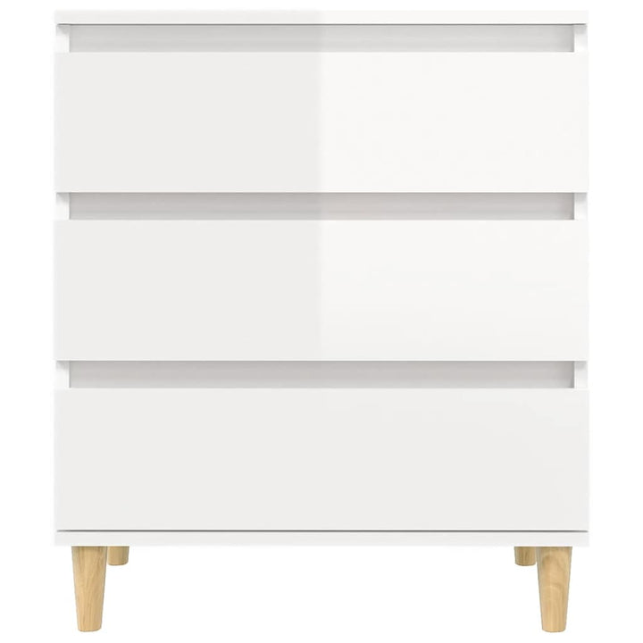 skænk 60x35x70 cm konstrueret træ hvid højglans