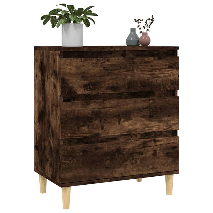 skænk 60x35x70 cm konstrueret træ røget egetræsfarve