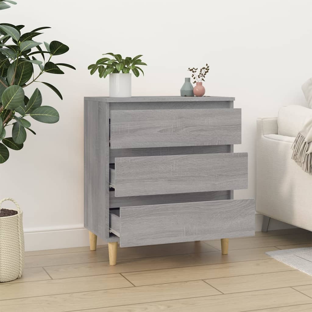 skænk 60x35x70 cm konstrueret træ grå sonoma-eg