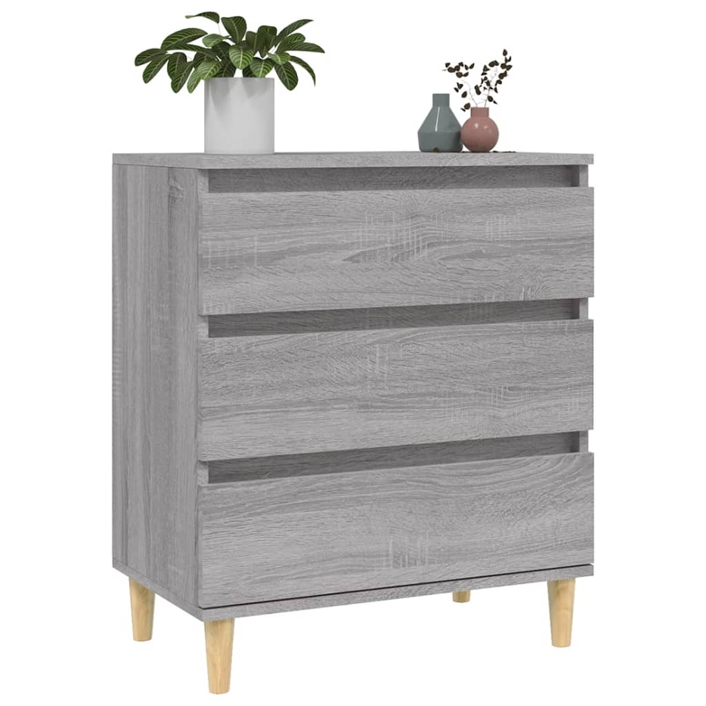 skænk 60x35x70 cm konstrueret træ grå sonoma-eg