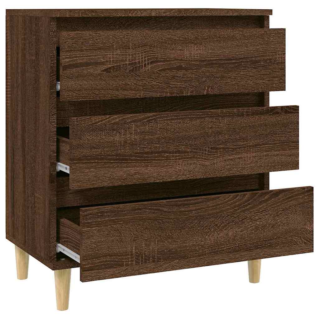 skænk 60x35x70 cm konstrueret træ brun egetræsfarve