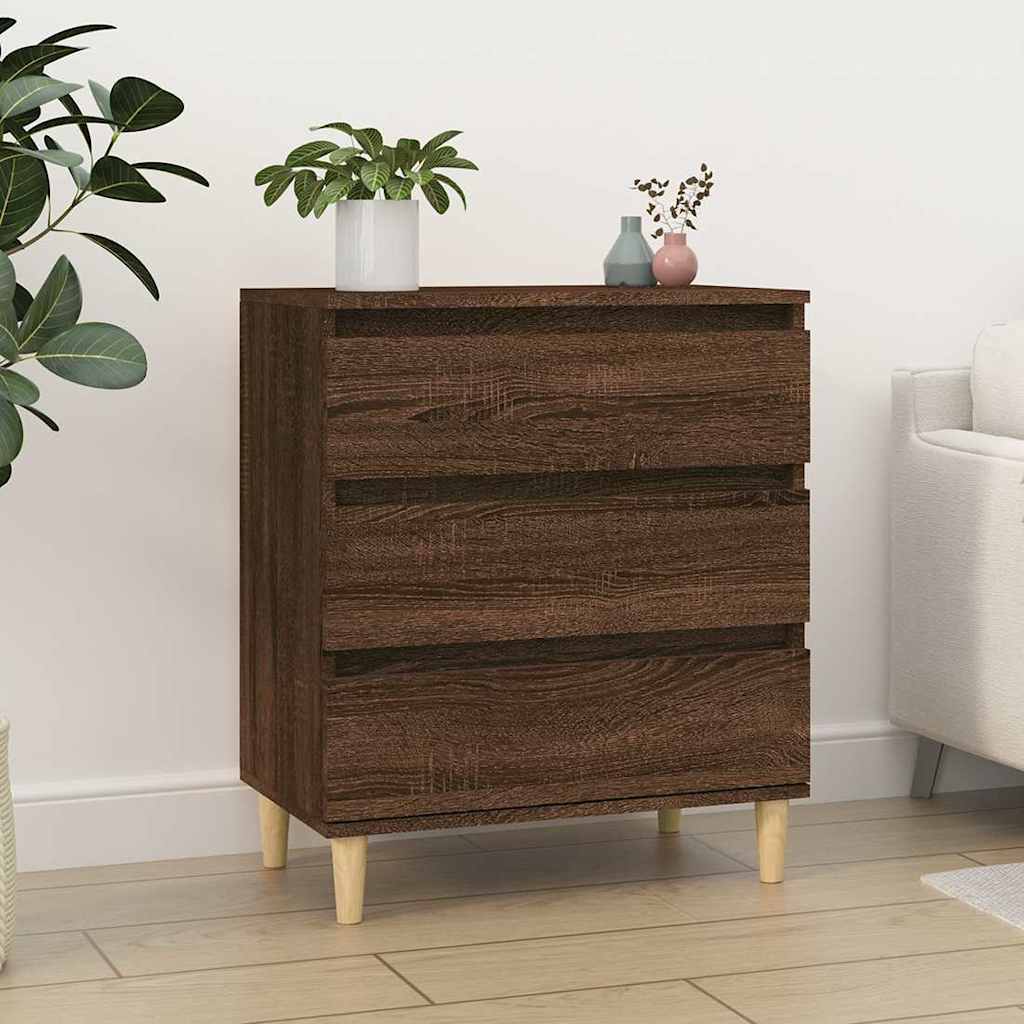 skænk 60x35x70 cm konstrueret træ brun egetræsfarve