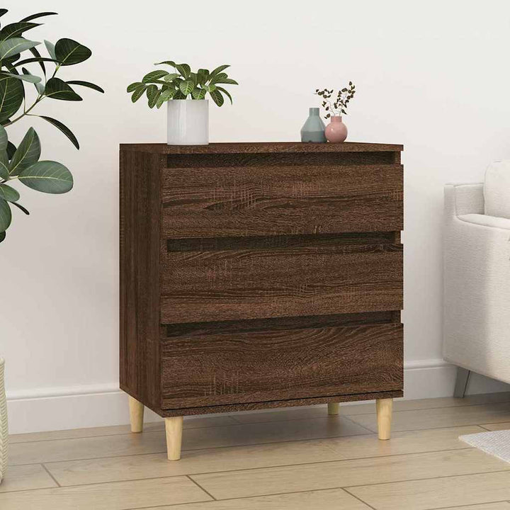 skænk 60x35x70 cm konstrueret træ brun egetræsfarve