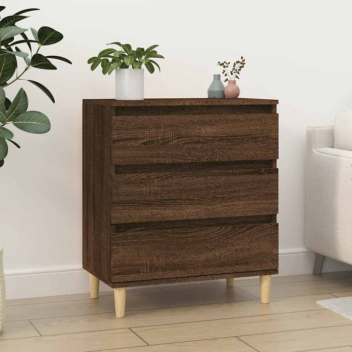 skænk 60x35x70 cm konstrueret træ brun egetræsfarve
