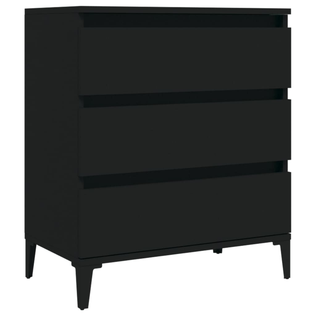 skænk 60x35x70 cm konstrueret træ sort