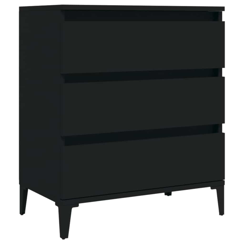 skænk 60x35x70 cm konstrueret træ sort