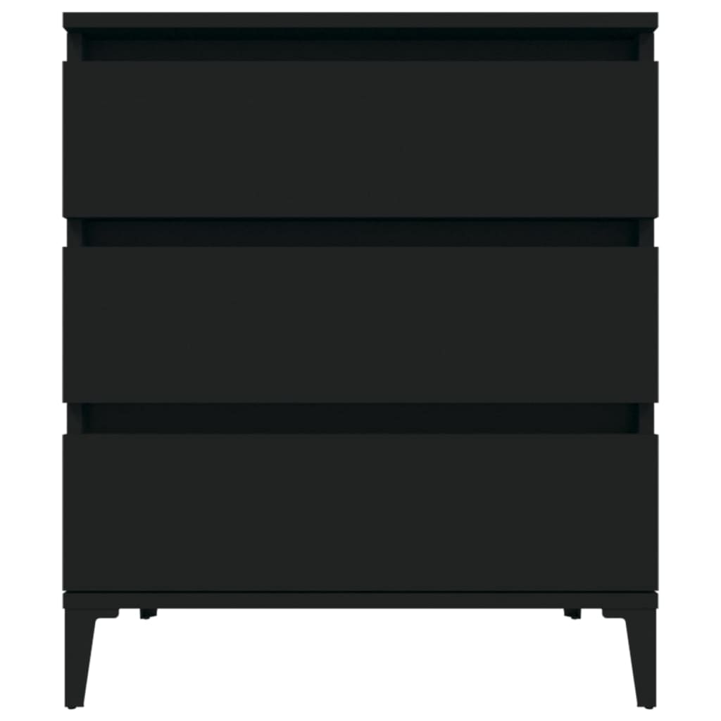 skænk 60x35x70 cm konstrueret træ sort