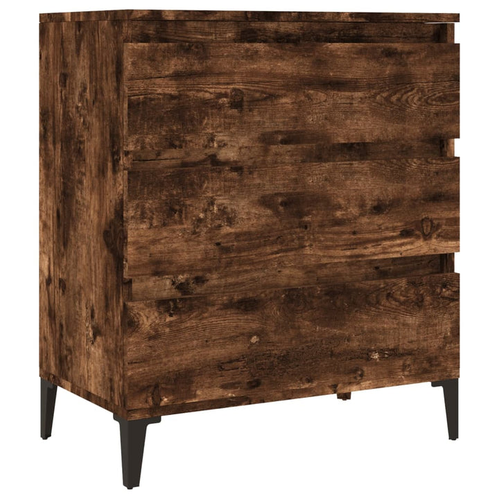 skænk 60x35x70 cm konstrueret træ røget egetræsfarve