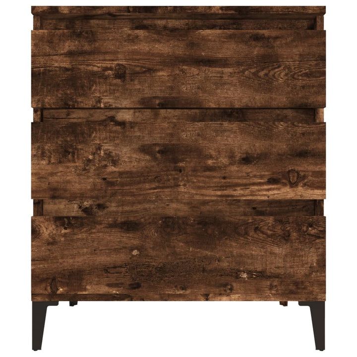 skænk 60x35x70 cm konstrueret træ røget egetræsfarve
