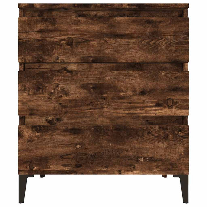 skænk 60x35x70 cm konstrueret træ røget egetræsfarve