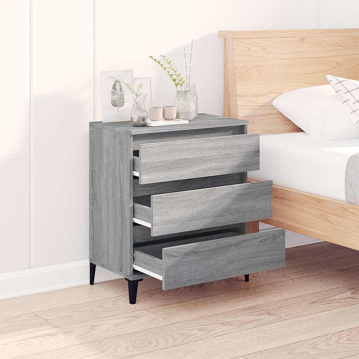 skænk 60x35x70 cm konstrueret træ grå sonoma-eg