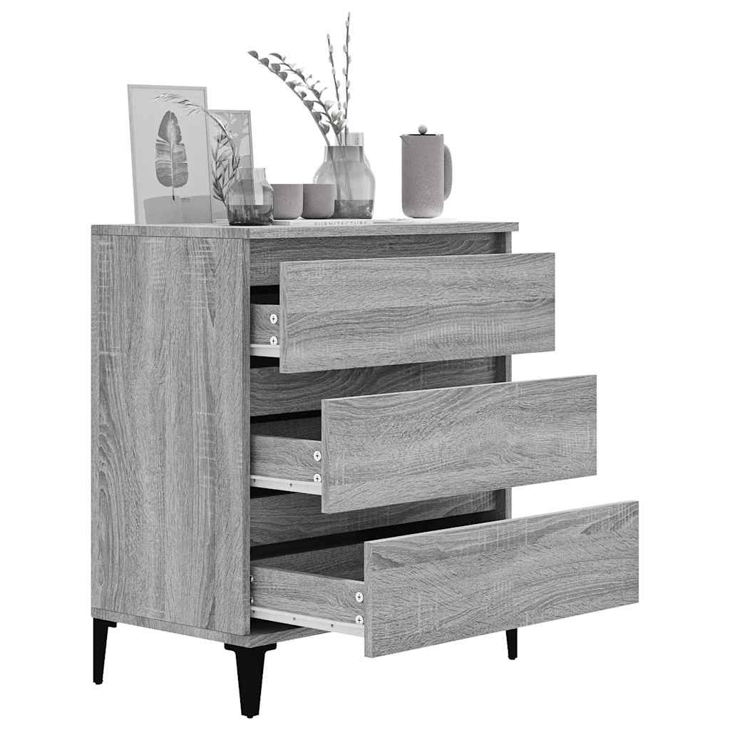 skænk 60x35x70 cm konstrueret træ grå sonoma-eg
