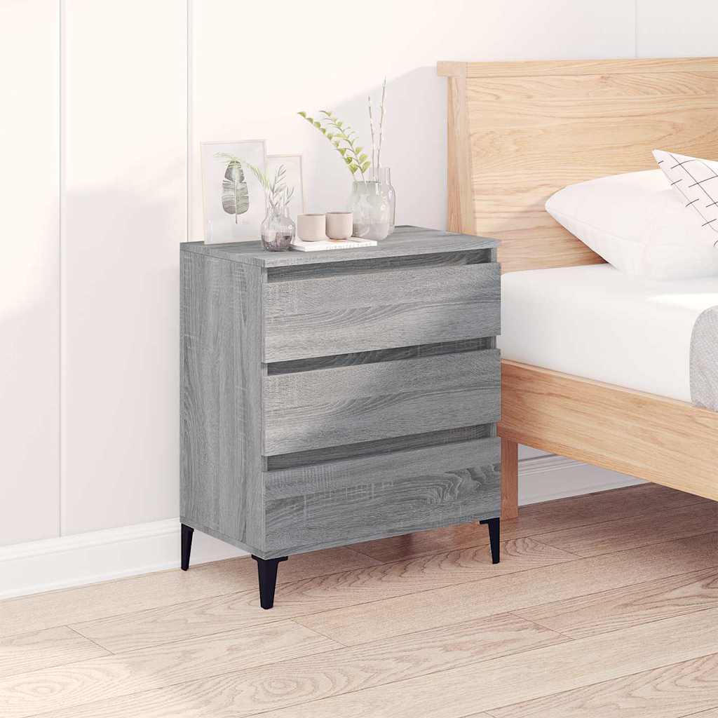 skænk 60x35x70 cm konstrueret træ grå sonoma-eg