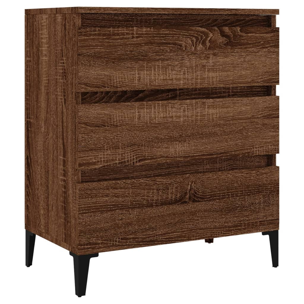 skænk 60x35x70 cm konstrueret træ brun egetræsfarve