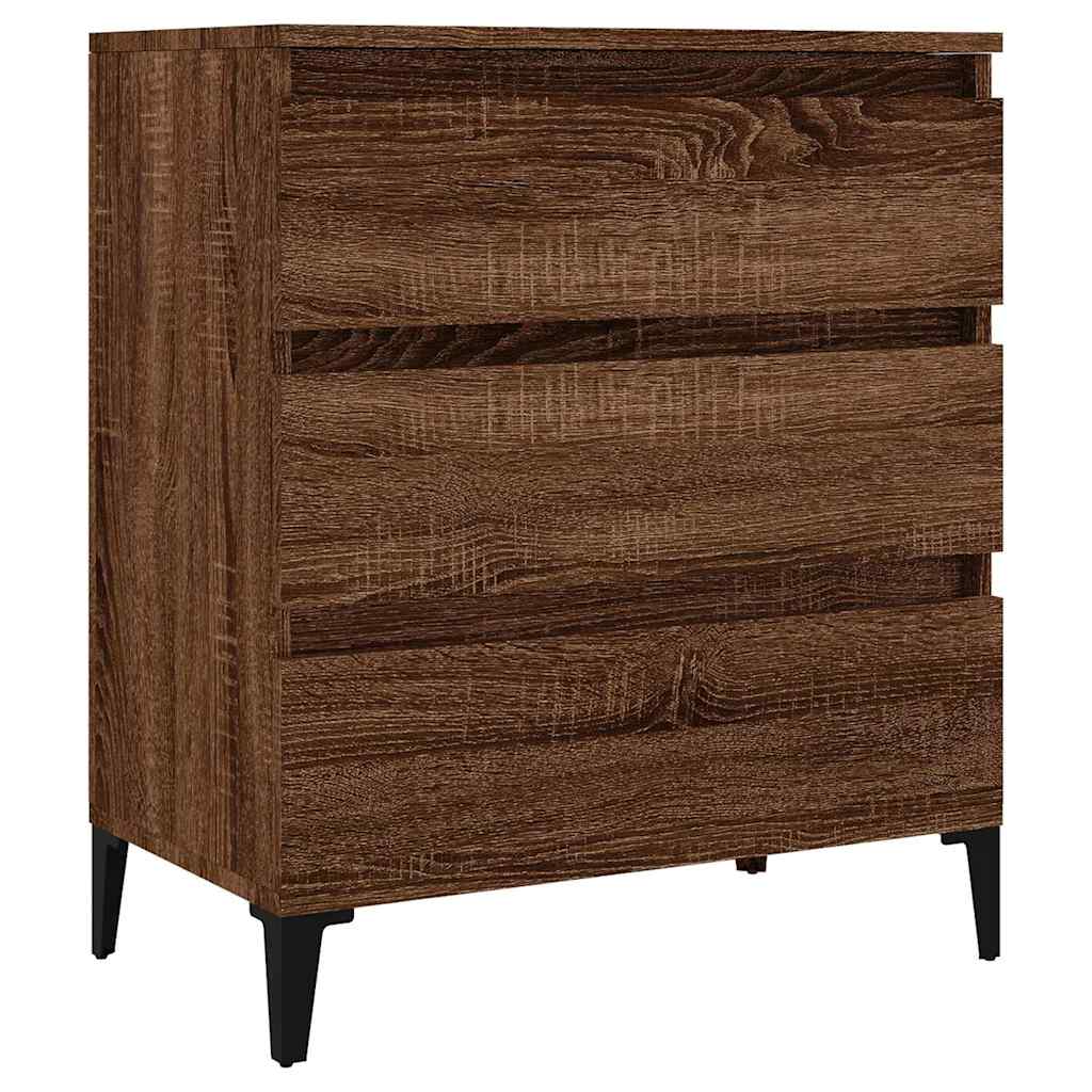 skænk 60x35x70 cm konstrueret træ brun egetræsfarve