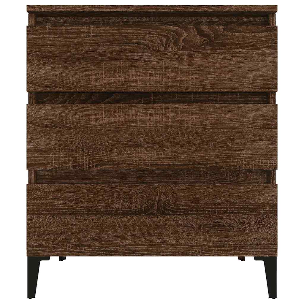 skænk 60x35x70 cm konstrueret træ brun egetræsfarve