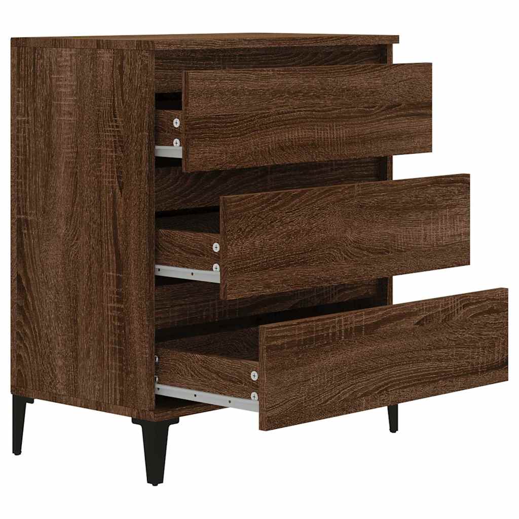 skænk 60x35x70 cm konstrueret træ brun egetræsfarve