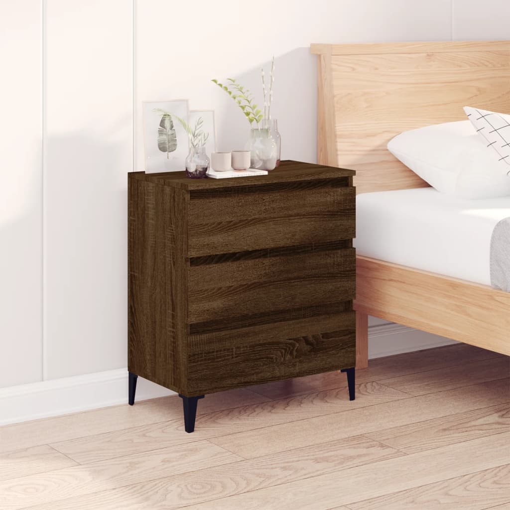 skænk 60x35x70 cm konstrueret træ brun egetræsfarve