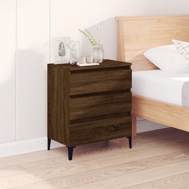 skænk 60x35x70 cm konstrueret træ brun egetræsfarve