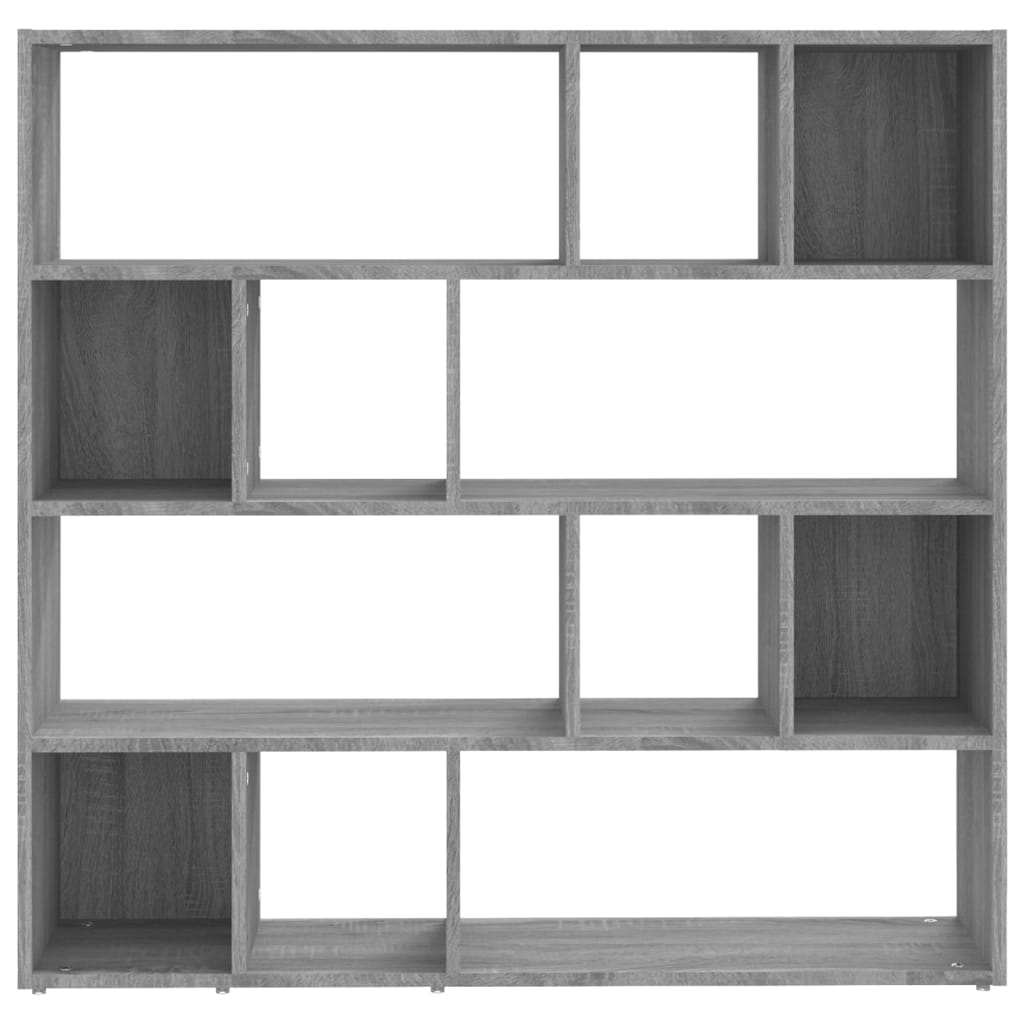 bogreol/rumdeler 105x24x102 cm grå sonoma-eg