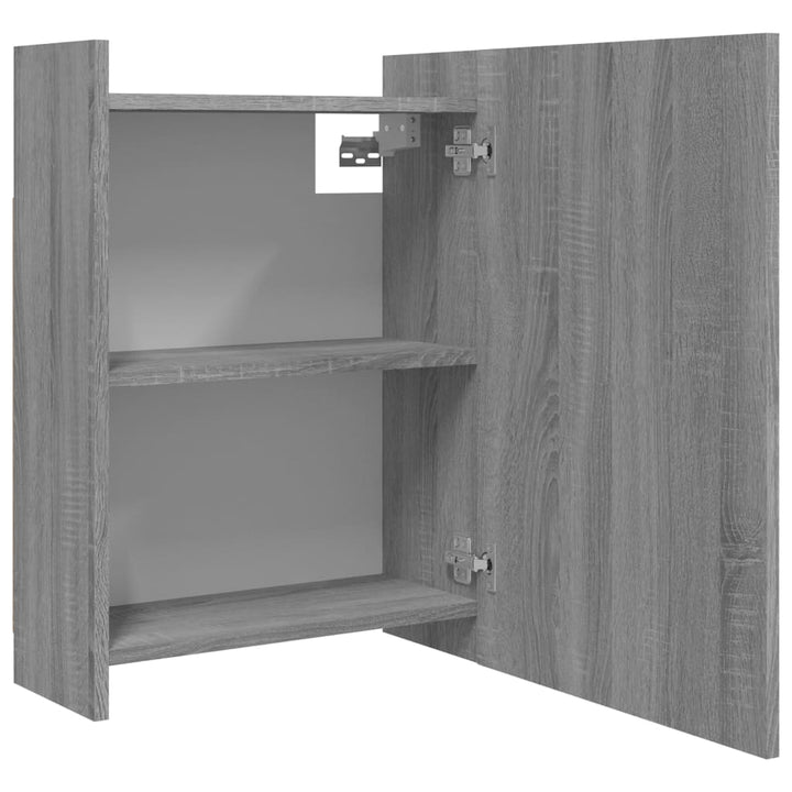 skab med spejl 62,5x20,5x64 cm konstrueret træ grå sonoma-eg