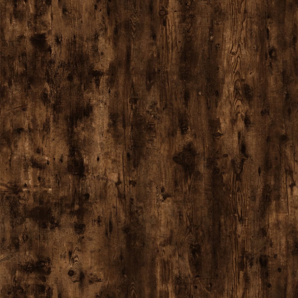 skab med hjul 60x45x60 cm konstrueret træ røget egetræsfarve