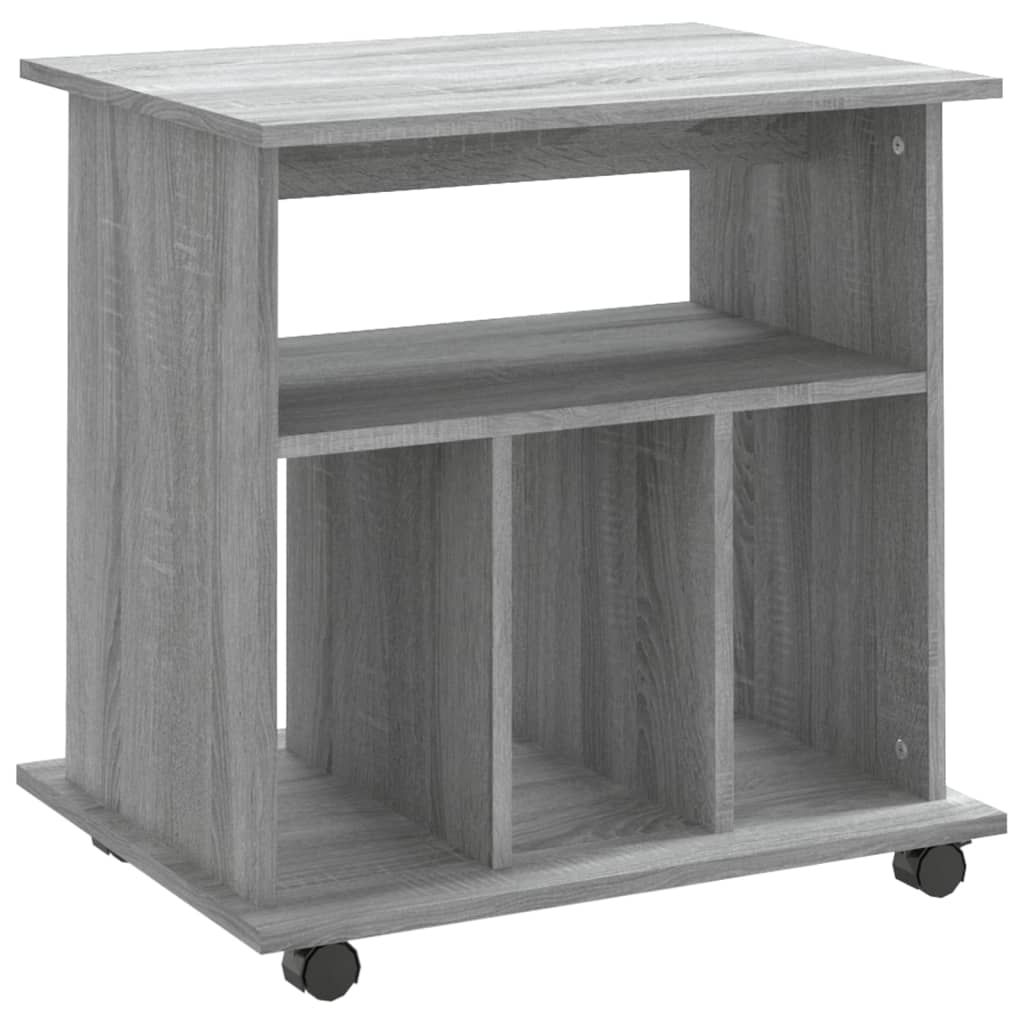 rulleskab 60x45x60 cm konstrueret træ grå sonoma-eg