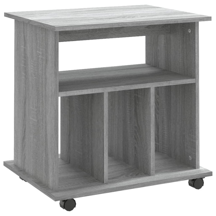 rulleskab 60x45x60 cm konstrueret træ grå sonoma-eg