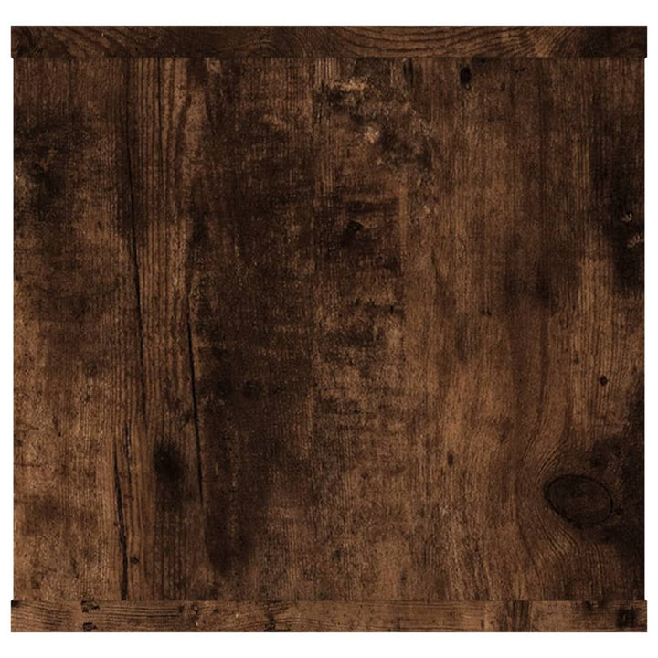 væghylde 102x30x29 cm konstrueret træ røget eg