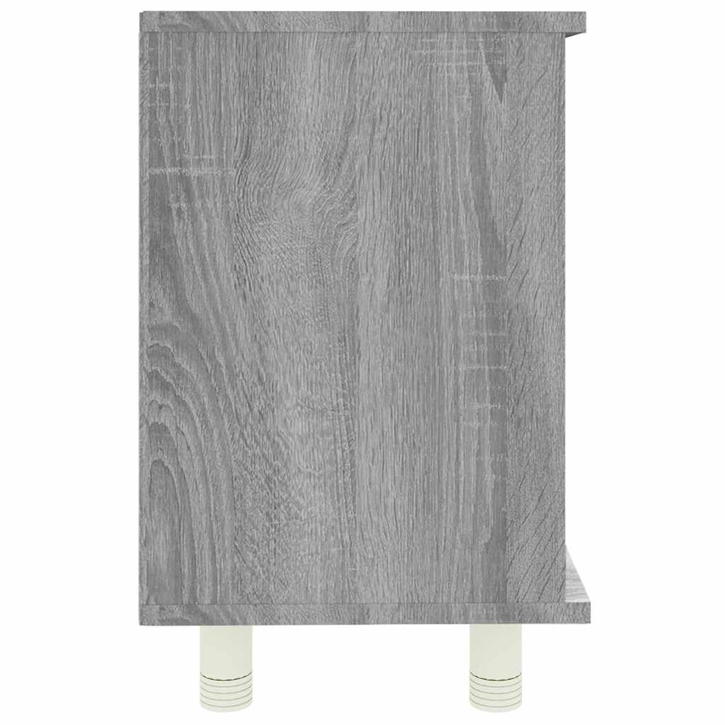 badeværelsesskab 60x32x53,5 cm konstrueret træ grå sonoma-eg
