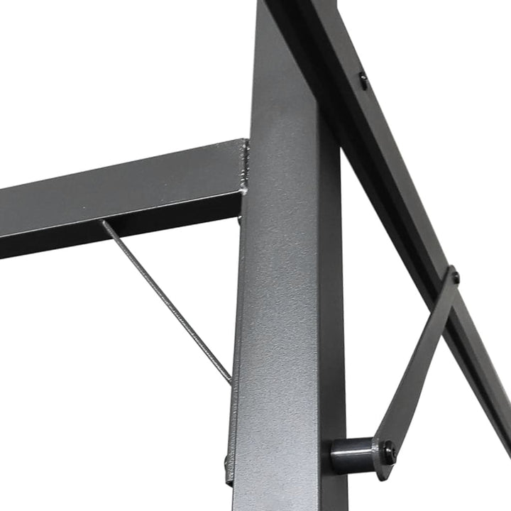 pergola med sammenrulleligt tag 589x292x230 cm cremefarvet