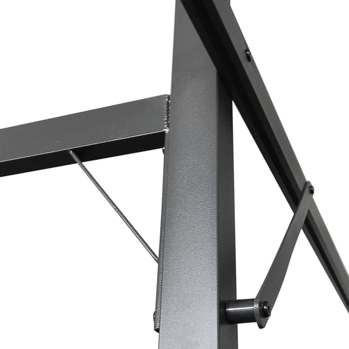 pergola med sammenrulleligt tag 589x292x230 cm antracitgrå
