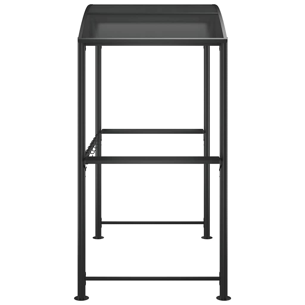 grillpavillon med sidehylder 210x114x230 cm stål antracitgrå