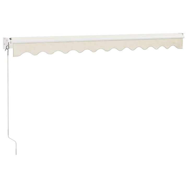 foldemarkise manuel betjening 3x2,5 m stof aluminium creme