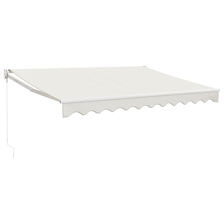 foldemarkise manuel betjening 3,5x2,5 m stof aluminium creme