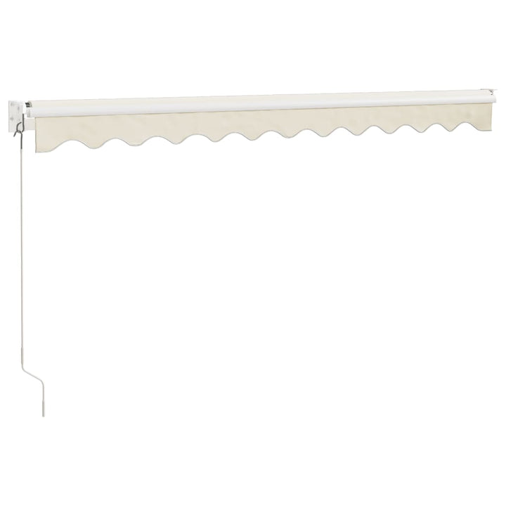 foldemarkise manuel betjening 3,5x2,5 m stof aluminium creme