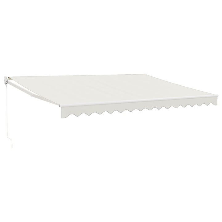 foldemarkise manuel betjening 4,5x3 m stof aluminium creme