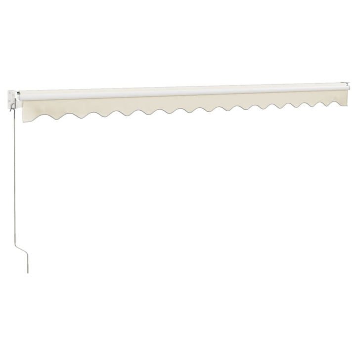 foldemarkise manuel betjening 4,5x3 m stof aluminium creme