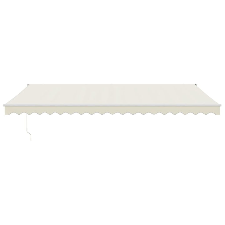 foldemarkise manuel betjening 5x3 m stof aluminium creme