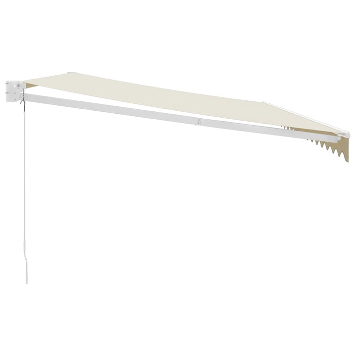 foldemarkise manuel betjening 5x3 m stof aluminium creme