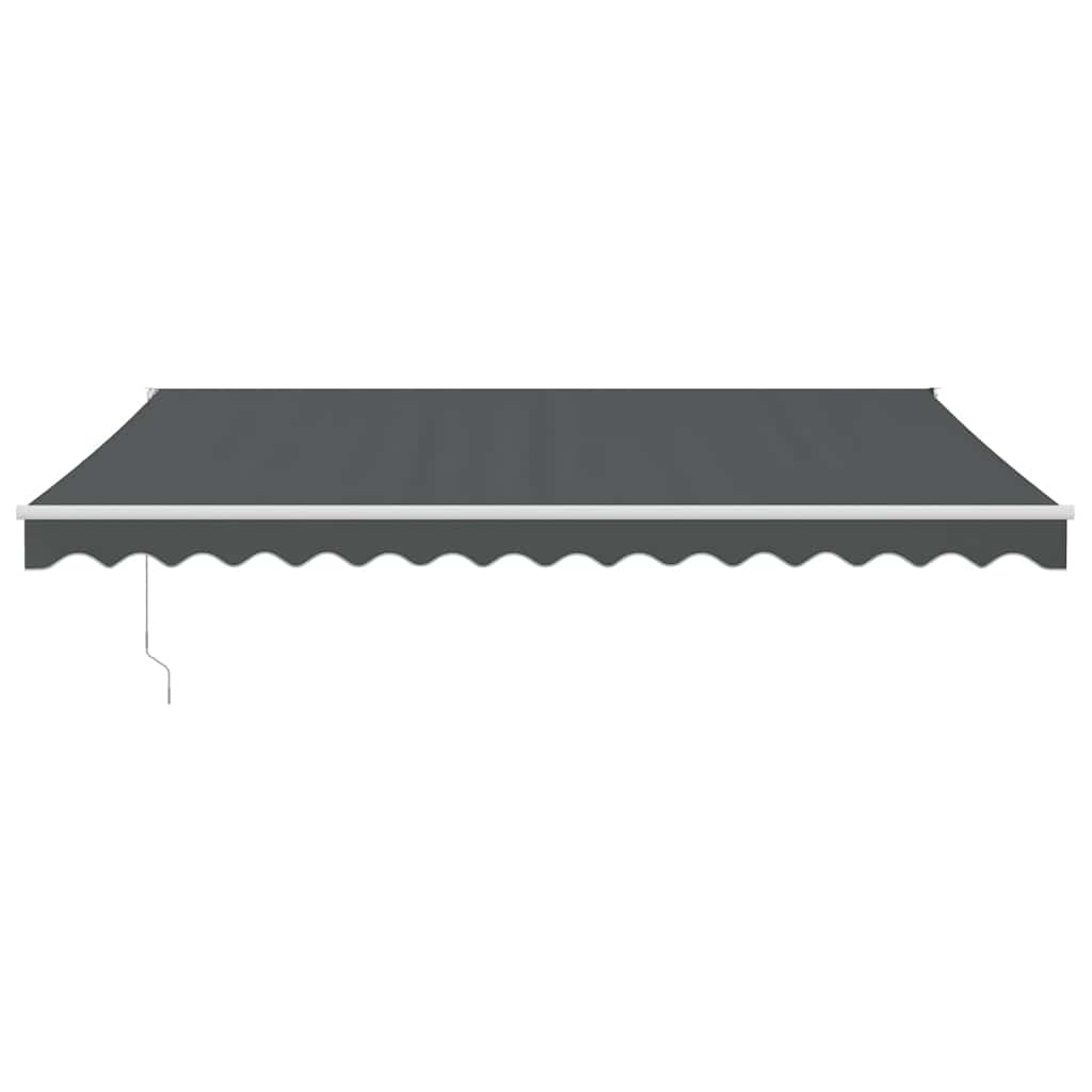 foldemarkise 4,5x3 m stof og aluminium antracitgrå