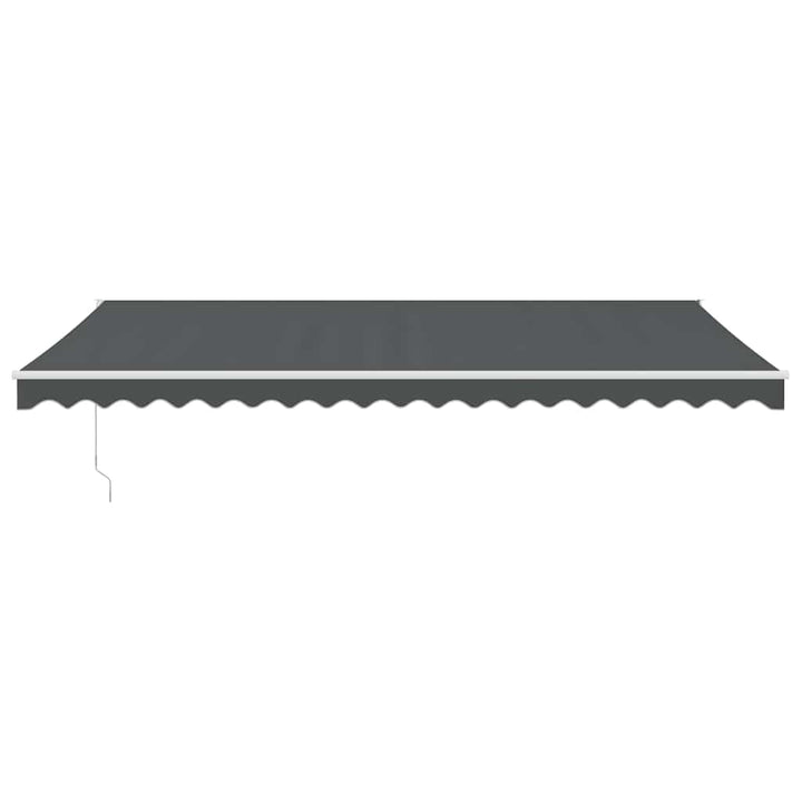 foldemarkise 5x3 m stof og aluminium antracitgrå