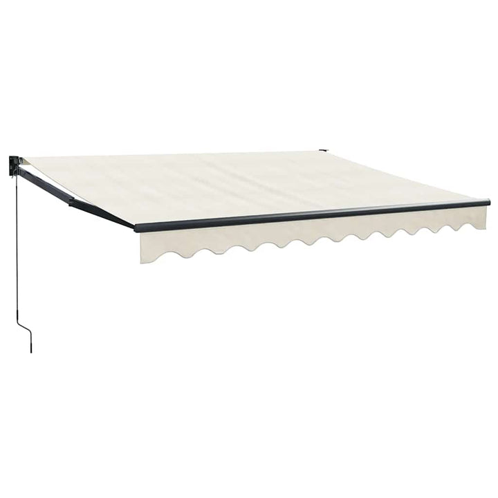 foldemarkise manuel betjening 3x2,5 m stof aluminium creme
