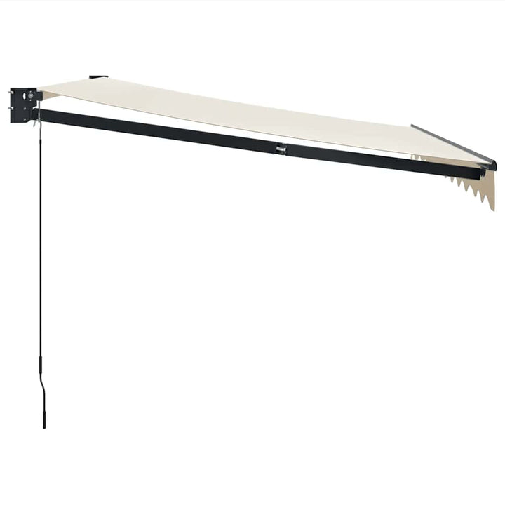 foldemarkise manuel betjening 3x2,5 m stof aluminium creme