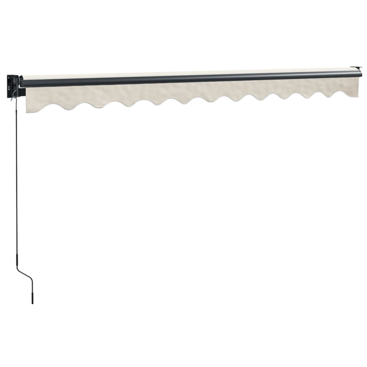 foldemarkise manuel betjening 3,5x2,5 m stof aluminium creme