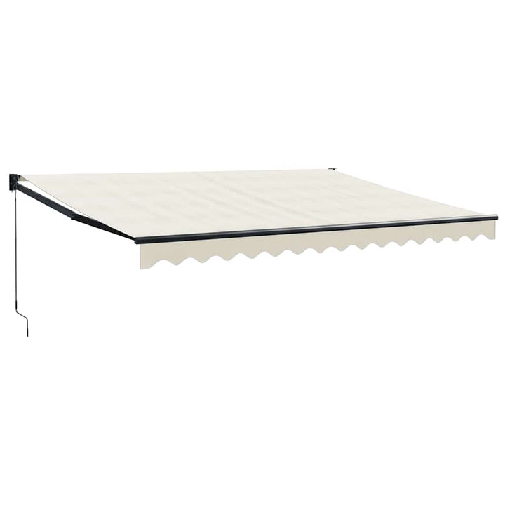 foldemarkise manuel betjening 4x3 m stof aluminium creme