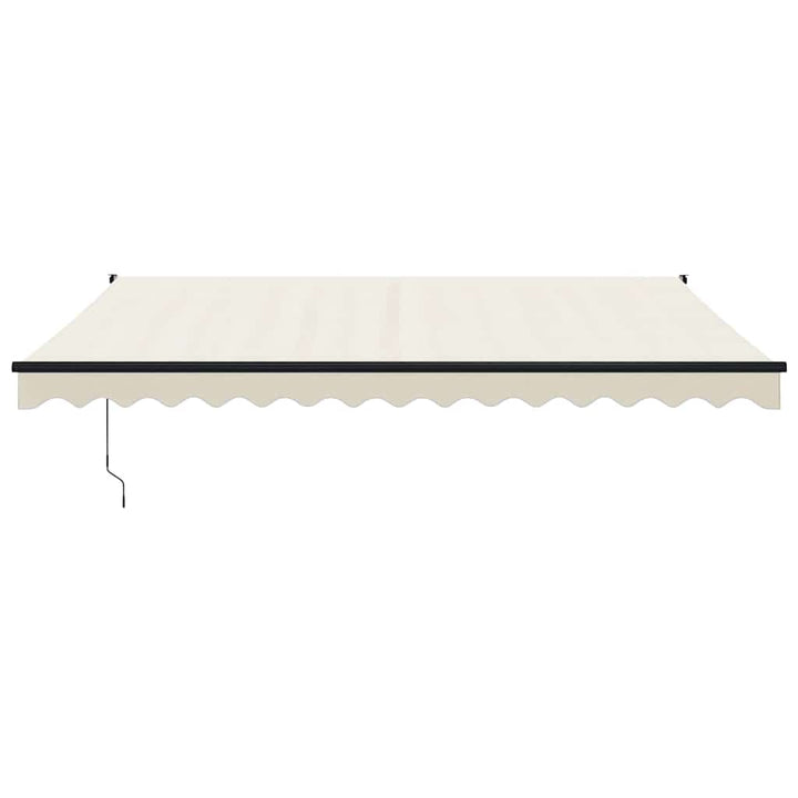 foldemarkise manuel betjening 4x3 m stof aluminium creme